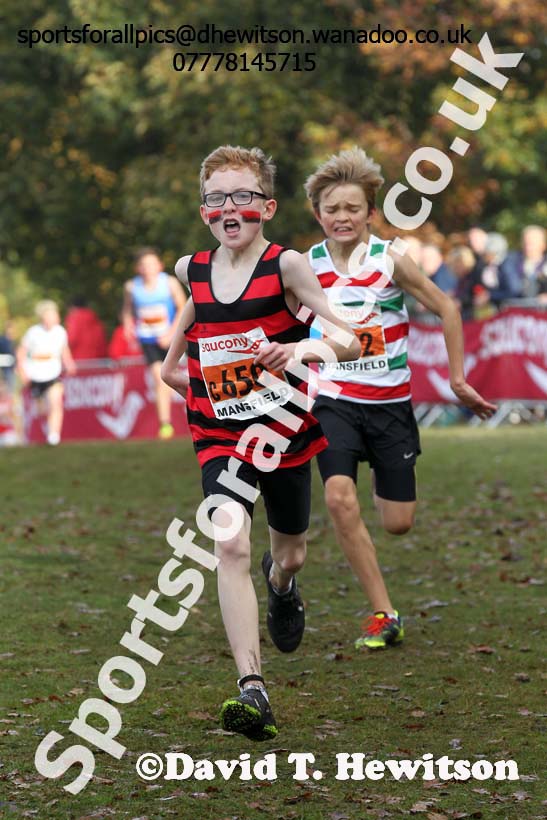 Boys under-13s, National Cross Country Relays, Berry Park, Mansfield. Photo: David T. Hewitson/Sports for All Pics